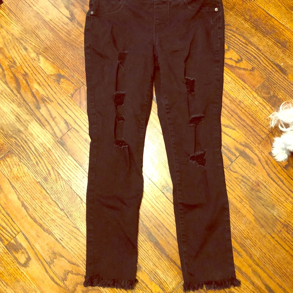 Old Navy black distressed jeans size 12